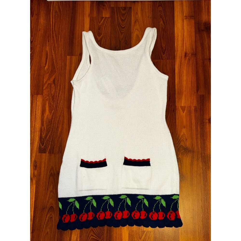 Kimchi Blue Lizzie Jacquard Cherry Sleeveless Shift Dress - Picture 3 of 6